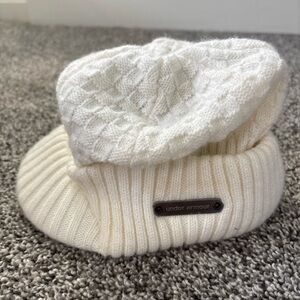 Under Armour Women’s White Knit Visor Beanie One Size Winter Lined